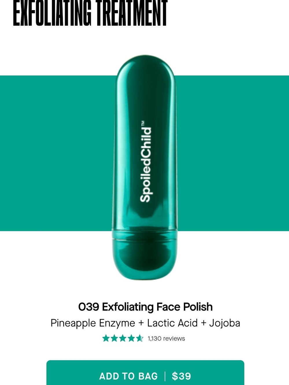 SpoiledChild 039 Exfoliating Face Polish